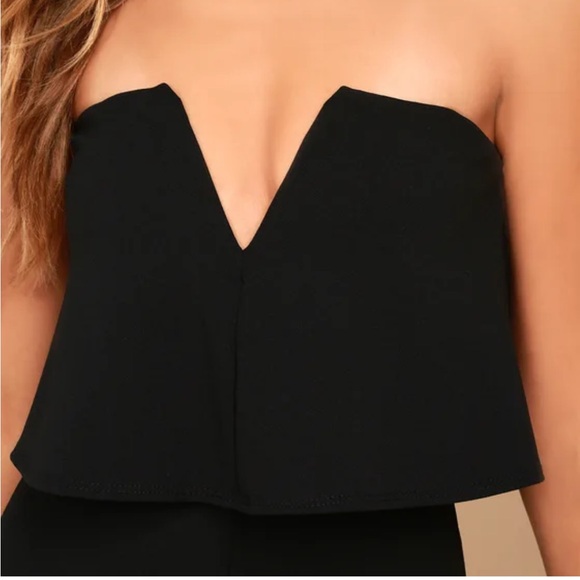 Black Lulus Strapless Jumpsuit - Picture 4 of 9